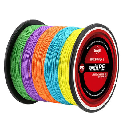 SeaKnight 4-Strand PE Braid – Japan Fibre | Surface Coated | 8–80lb | 300m 500m 1000m | 8 Colours