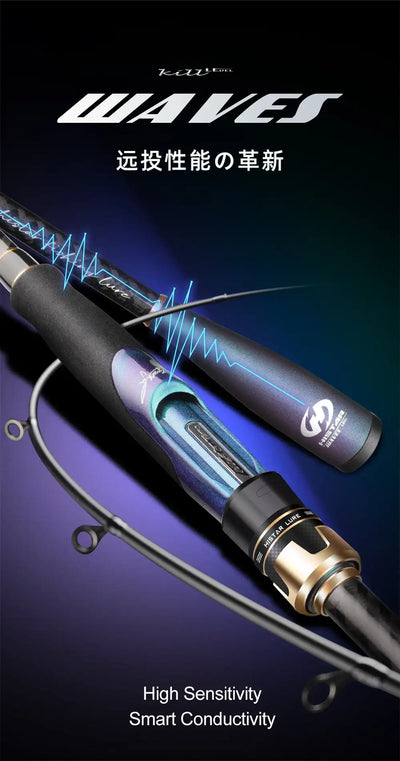 HISTAR Waves Carbon Fishing Rod | 2.4m–3m