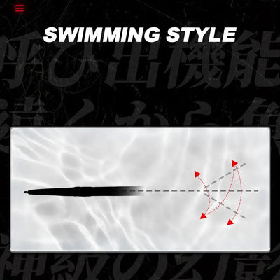 Hunthouse needle bait swimming style arrow diagram for pencil lure action