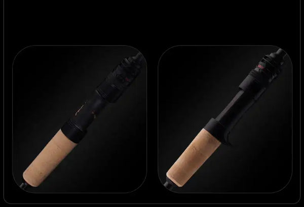 Black rod handle with two wooden reel seat variations
