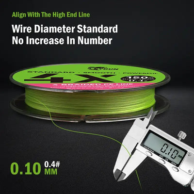 LEYDUN Thinner Fishing Lines 4 Strands Braided Multifilament PE 100m 150m Smooth Anti-Bite Woven Thread Accessories Fishing Wire -  - Cast N Go