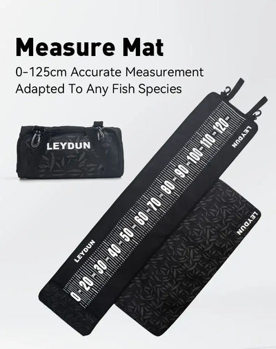 LEYDUN 125cm Fish Measure Mat Fishing Tools Comes with measuring ruler And Padded Kneeling Base Fishing Tackle Tool -  - Cast N Go