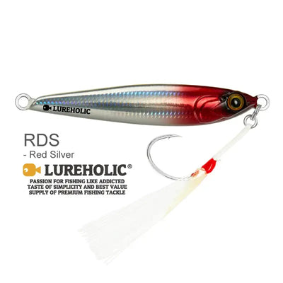 Lureholic 30g ~ 120g Tungsten Jig Slow Falling Hard Bait Fast Sinking Long Casting Metal Jig for Lure Fishig with Hooks -  - Cast N Go