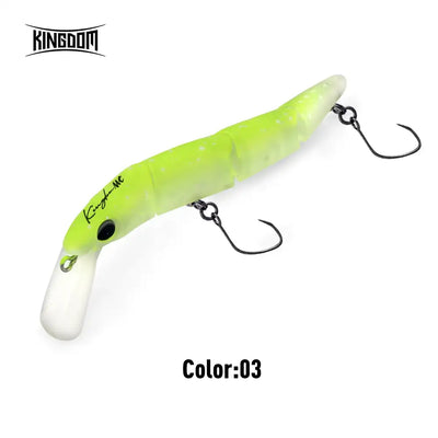Minnow crankbait lure in neon green, glossy finish with single hook