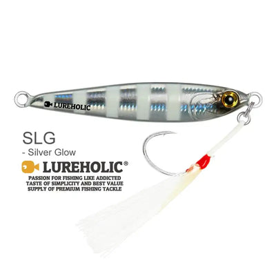 Lureholic 30g ~ 120g Tungsten Jig Slow Falling Hard Bait Fast Sinking Long Casting Metal Jig for Lure Fishig with Hooks -  - Cast N Go