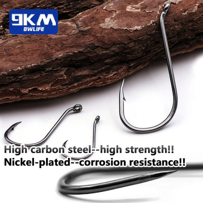 Offset Circle Hook Kit – High Carbon Steel | Mixed Sizes | 100–250pc | Bream Snapper
