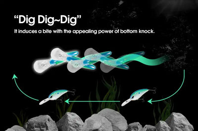 Two turquoise crankbait lures with treble hooks and diving lips