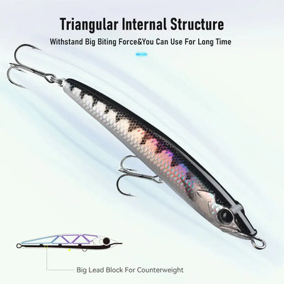 Kingdom GT Picaduo Sinking Pencil – Through Wire | 49g 69g 75g 90g | GT Kingfish Tuna