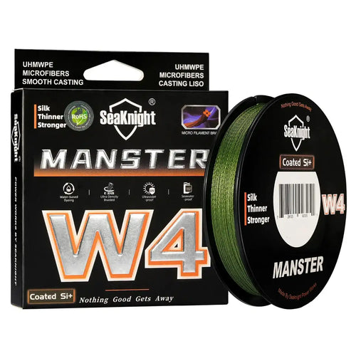 SeaKnight Brand W4 Series Ultra-Thinner 4 Strands Fishing Line 300M 500M Stronger Anti-UV Anti-Saltwater Si+coating Braided Line -  - Cast N Go