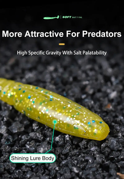 HISTAR T-Tail Soft Plastic Fishing Lure | 52–110mm