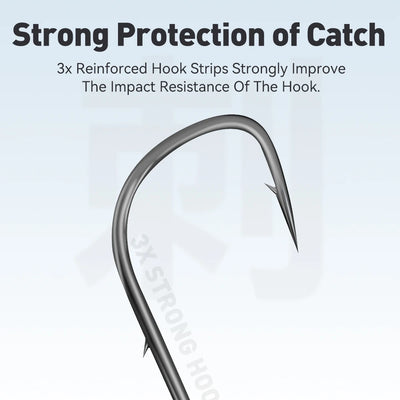 Single lead head jig hook with dark gray oval weight and long curved hook, close-up