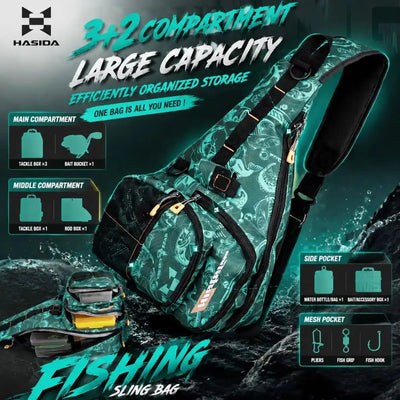 HISTAR Crossbody Fishing Tackle Bag
