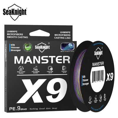SeaKnight X9 9-Strand Braid – Wide Angle Braid | UV & Seawater-Proof | 17–80lb | 150–500m | Low-Vis