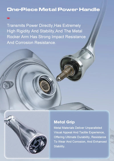 SEASIR Expert Spinning Reel – Ultra-Long Cast Shallow Spool | IPX6 | One-Piece Metal Handle | 10+1BB | 1500S–4000S