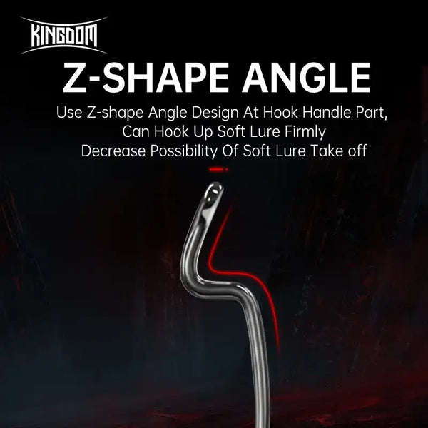 Z-shaped crank hook design, angled silver hook with black nickel finish