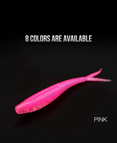 SEASIR 7cm Soft Bait Lure Set – Thread Body | Separate Vibrating Tail | Reflective Sequins | Double Groove Rig | 8 Colours