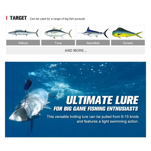 NOEBY-Sinking VIB Fishing Lure, Artificial Hard Baits for Wahoo Tuna, Big Game Fishing, Mega Trap, 170mm, 213g 210mm 347g -  - Cast N Go