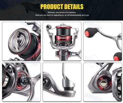 SeaKnight SLARDAR BB Spinning Reel – Dual Handle | 9+1BB | 8kg Drag | 3000 | Squid & Saltwater