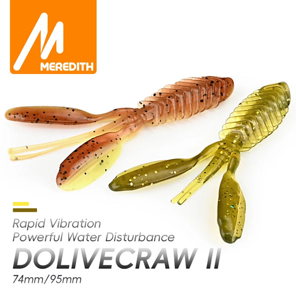 Silicone worm jigging lure, two-tone brown and olive green with speckles