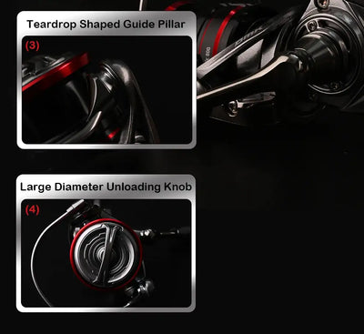 Purelure Yannic Carbon Fibre Spinning Reel 135g – 6.2:1 | Size 800 to 2500 | Ultralight Finesse