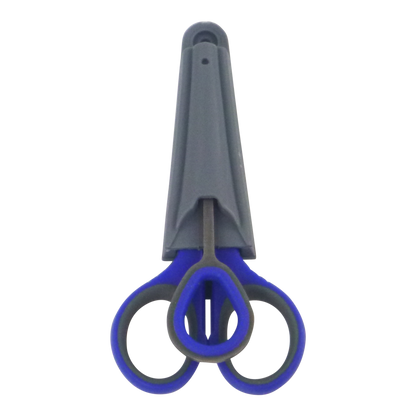 Fishing hook remover tool with gray head and blue loop handles