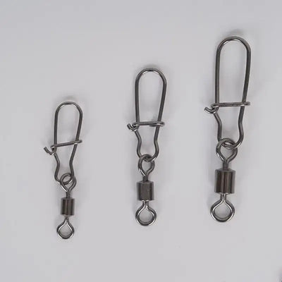 Stainless steel swivel snap bearing hooks, three pieces with clasp and swivel rings