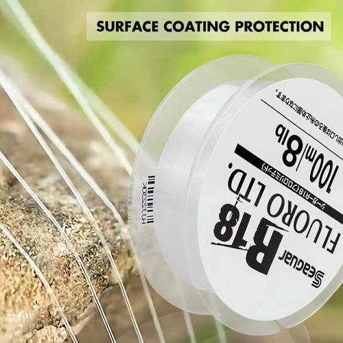 Seaguar R18 Fluoro LTD fluorocarbon line on spool, transparent line, 100m 8lb
