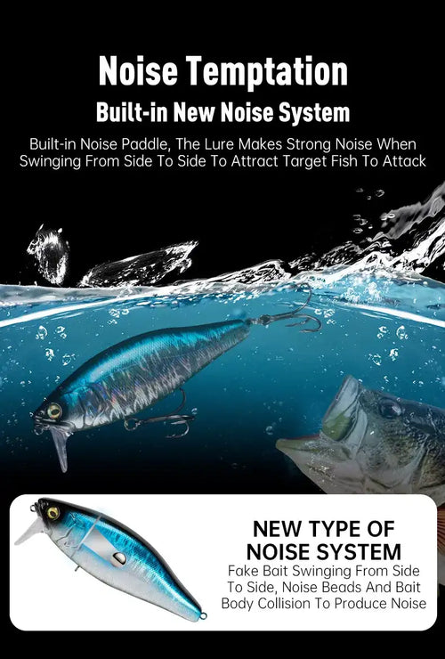 LEYDUN Hot JACK Minnow Fishing Lures 107.7mm 30g Floating Swimming High Quality Hard Baits Noise System Wobblers For Bass Pike -  - Cast N Go
