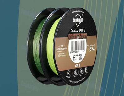 SeaKnight Gravitation G9 II lime green coated PTFE braided fishing line spools