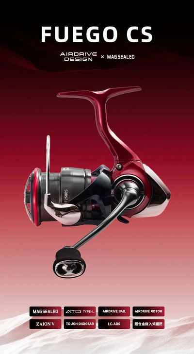 Daiwa Fuego CS LT Spinning Reel (2025) – Carbon Frame | 6+1BB 12kg Drag | Size 2000 to 6000