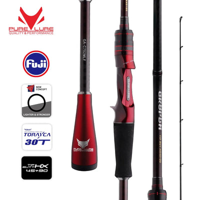 Purelure Grupla Lure Rod – Fuji Guides | Spinning & Casting | L to XH | 6'6" to 8'3"