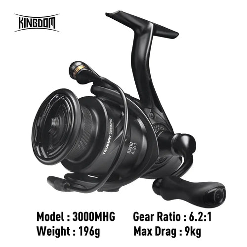 KINGDOM spinning reel, Model 3000MHG; gear ratio 6.2:1; max drag 9kg