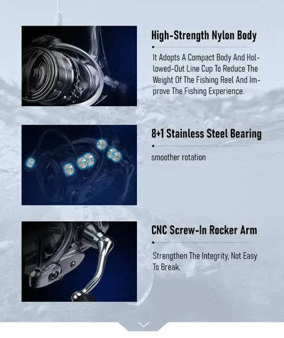 Kingdom Silver Moon Spinning Reel | 1000S 1500M 2500M