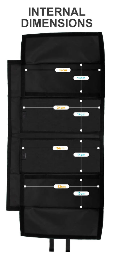 LEYDUN Swimbait Wrap Bag – Fits Up To 12" Baits | 4 Dual-Access Hybrid Pockets | Soft & Hard Lures | Green / Black