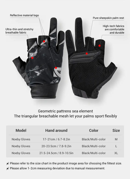 Noeby Half-Finger Fishing Gloves UPF50+ – Anti-Slip Sun Protection - Fishing Accessories - Cast N Go