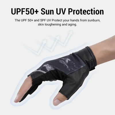 Noeby Half-Finger Fishing Gloves UPF50+ – Anti-Slip Sun Protection - Fishing Accessories - Cast N Go