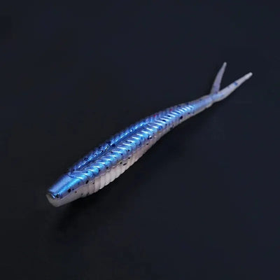 SEASIR 7cm Soft Bait Lure Set – Thread Body | Separate Vibrating Tail | Reflective Sequins | Double Groove Rig | 8 Colours