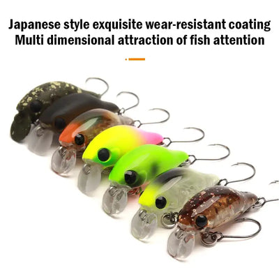 Leydun Puppet Surface Minnow Fishing Lures 30mm 1.5g Floating Shallow Diving Crankbait Fishing Artificial Swimbaits Tackles -  - Cast N Go