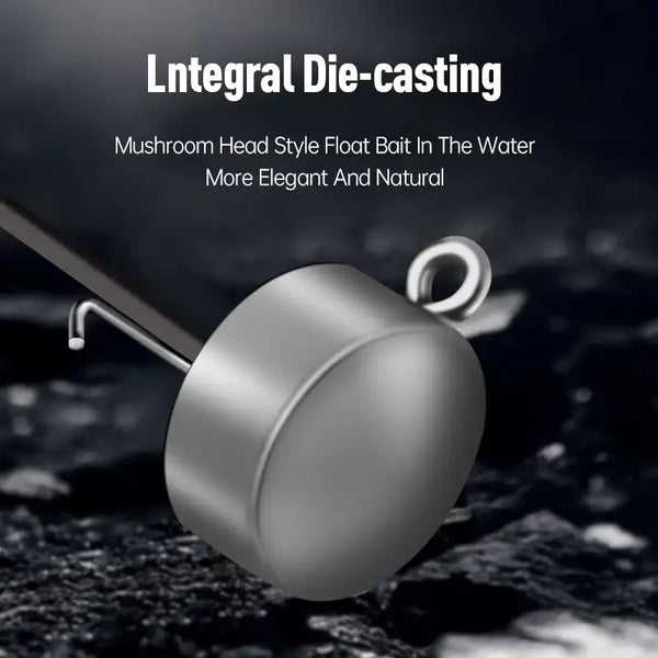 Round lead head jig hook with integrated eye for soft worm fishing