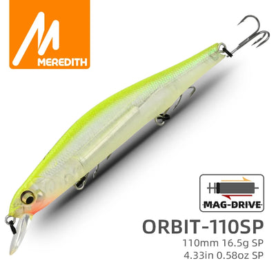 Lime green minnow fishing lure with two treble hooks on glossy body