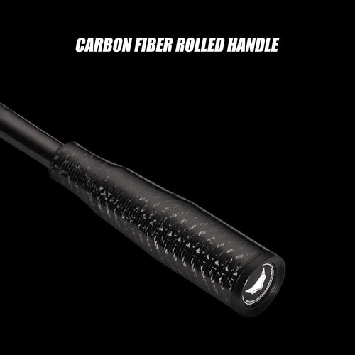 Black carbon fiber rolled handle grip with textured sleeve end cap