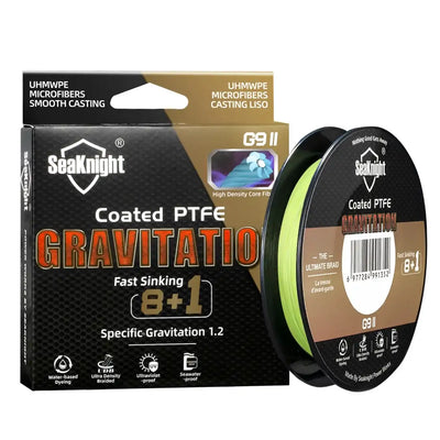 SeaKnight Gravitation G9 II coated PTFE fishing line kit box with neon-green spool