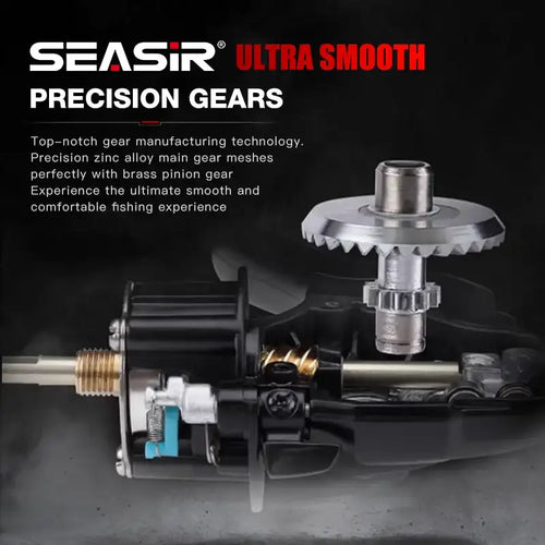 Seasir P-Series Prospec Carbon Fiber Spining Reel 9Kg Max Drag 8+1BB 5.2:1/6.2:1 Freshwater Saltwater Fishing Reel -  - Cast N Go