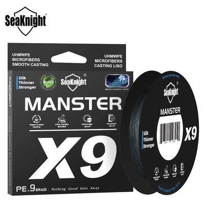 SeaKnight X9 9-Strand Braid – Wide Angle Braid | UV & Seawater-Proof | 17–80lb | 150–500m | Low-Vis