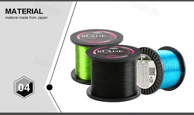 SeaKnight BLADE Nylon Monofilament Line – Japan Material | 1000m | 6–35lb | Black White Blue