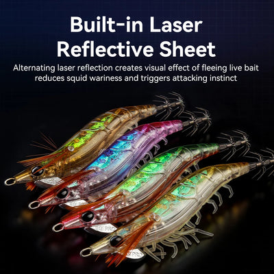 Kingdom EGI PRO Squid Jig – Magnetic Long Cast Luminous | Size 2.5 3.0 3.5 | 6 Colours