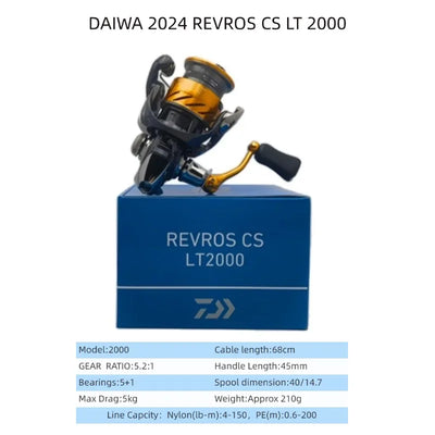 Daiwa Revros CS LT Spinning Reel (2024) – LT Platform | Size 1000 to 6000 | Freshwater Inshore