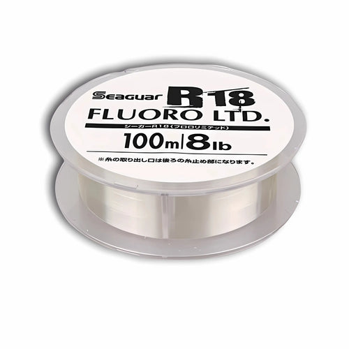 Seaguar R18 Fluoro LTD fluorocarbon line spool, clear spool, 100m 8lb