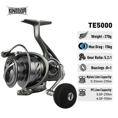 Kingdom TE Spinning Fishing Reel | 1000–5000