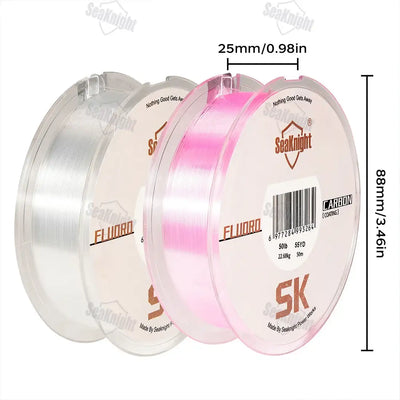 SeaKnight Brand SK Series fishing line 100M/50M 100% Fluorocarbon Coating Fishing Line Fast Sinking Line Stronger 3-100LB -  - Cast N Go